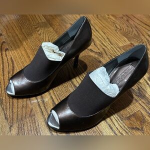 Banana Republic Brown Peep-Toe Heels